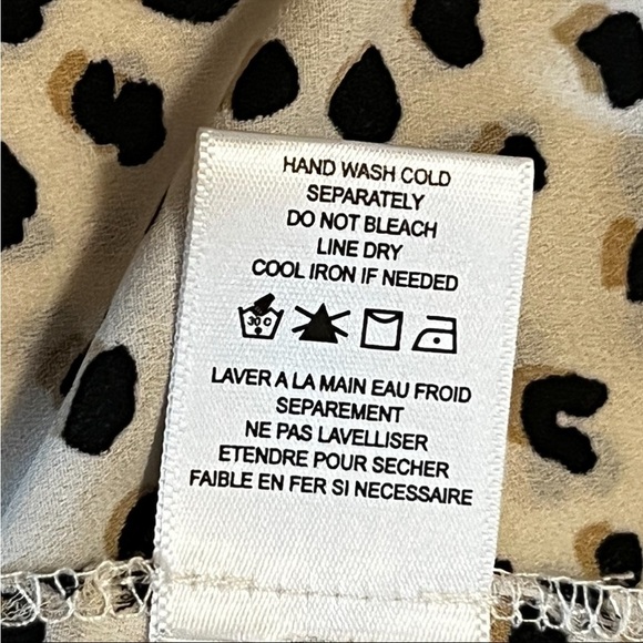 PLEIONE  Leopard Print Collared Sleeveless Blouse  Sz L Like New office modest - Picture 10 of 16